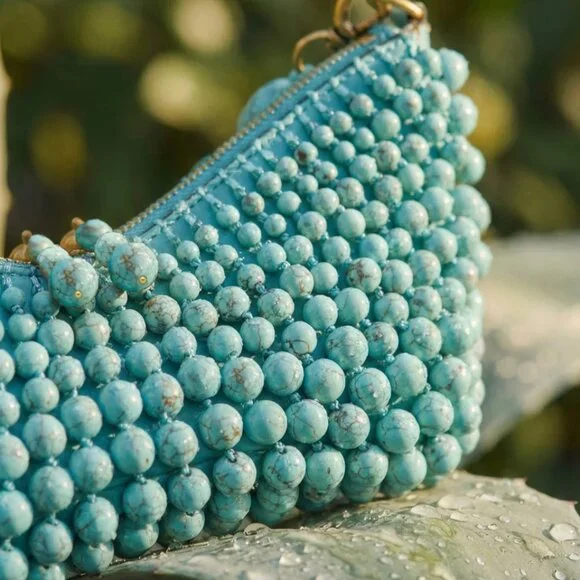 Cult Gaia Mercier Mini Shoulder Bag Turquoise New in Box - Picture 2 of 7